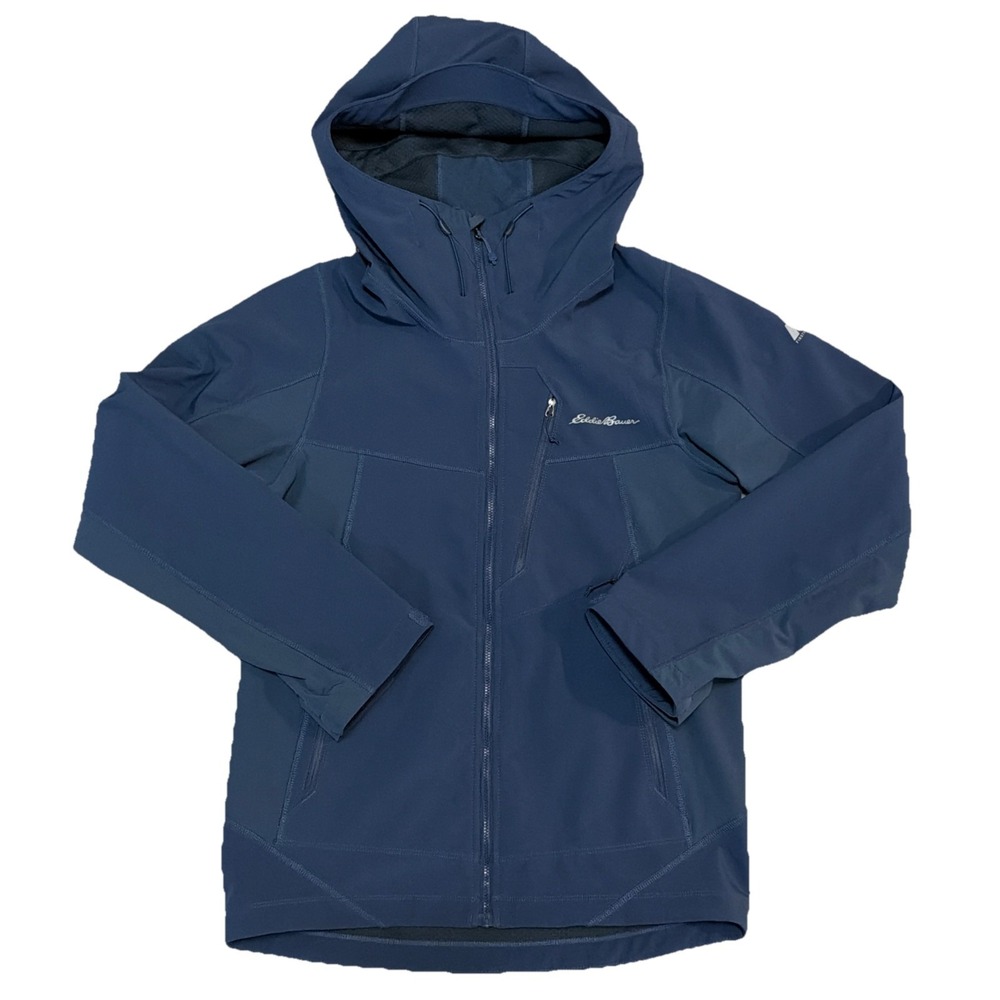 Eddie Bauer Men's Small First Ascent Sandstone Shield Blue Hooded Jacket